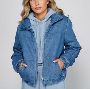Denim Puffer Jacket